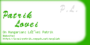 patrik lovei business card